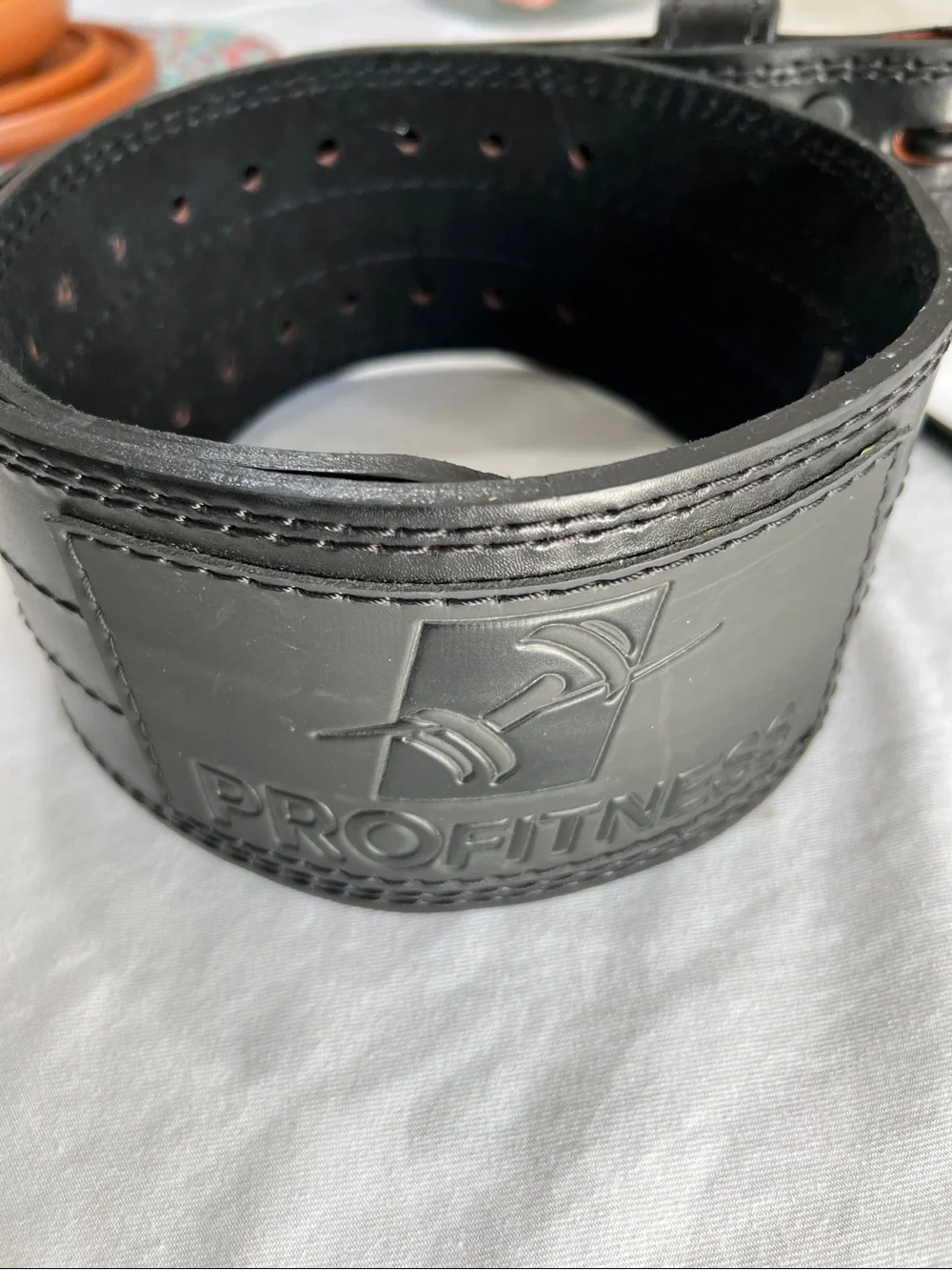 Pro fitness Black Leather Lifting Belt for Heavy Support